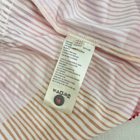 Anthropologie Maeve Gable Tiered Tunic Square Neck Puff Sleeves Top Pink -Small - Picture 10 of 15